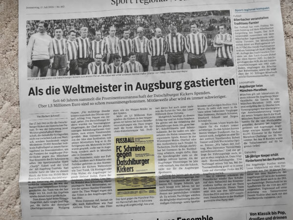 Zeitungsartikel über die Datschiburger Kickers