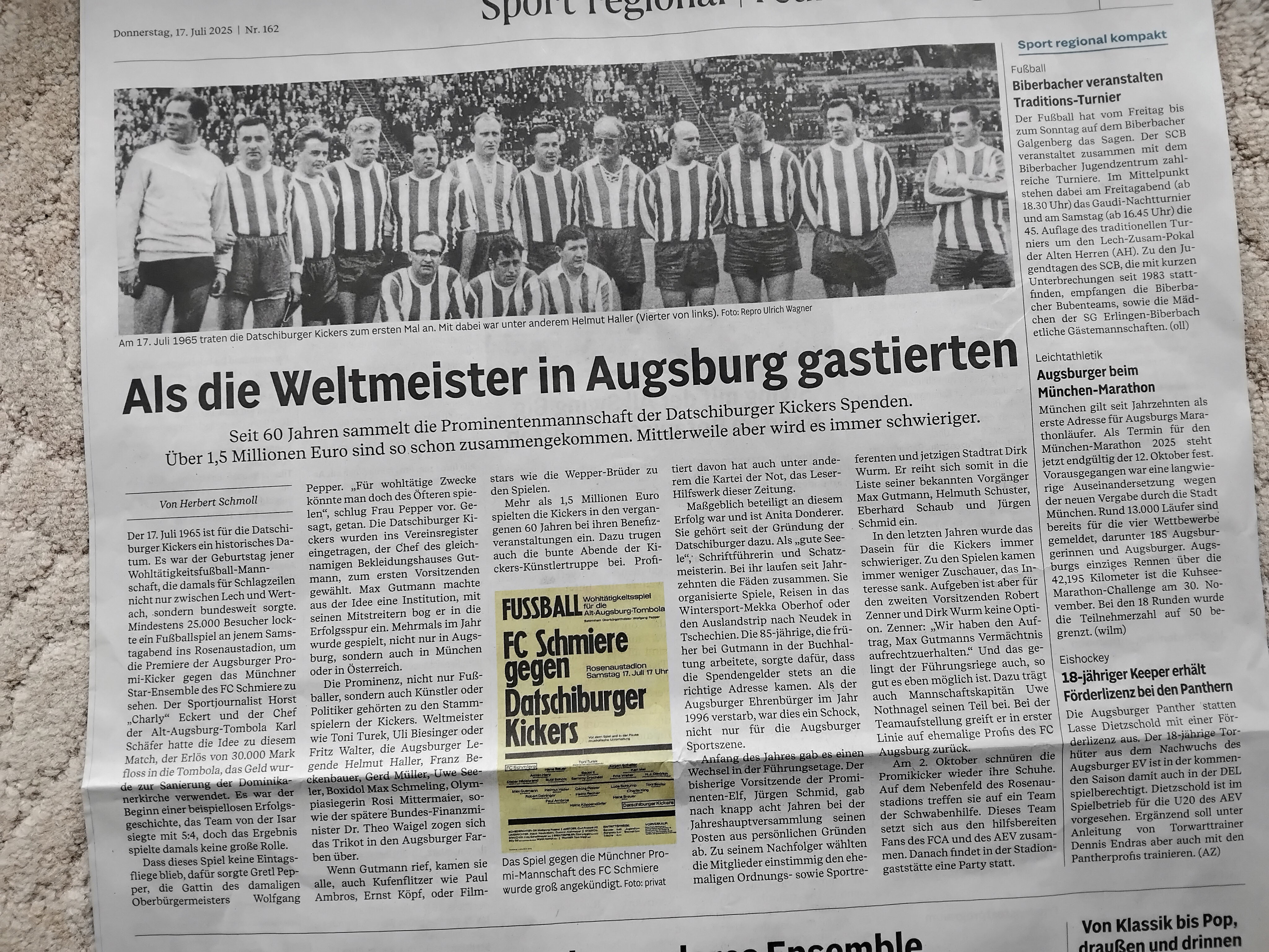 Als die Weltmeister in Augsburg gastierten